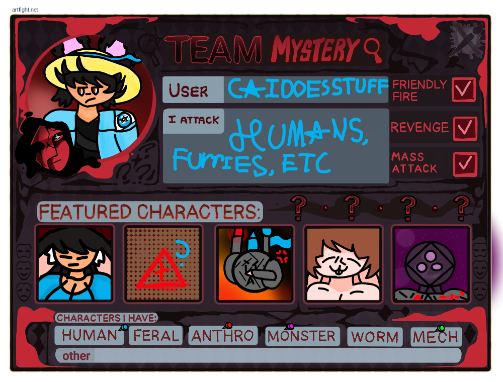Artfight Sheet 2026