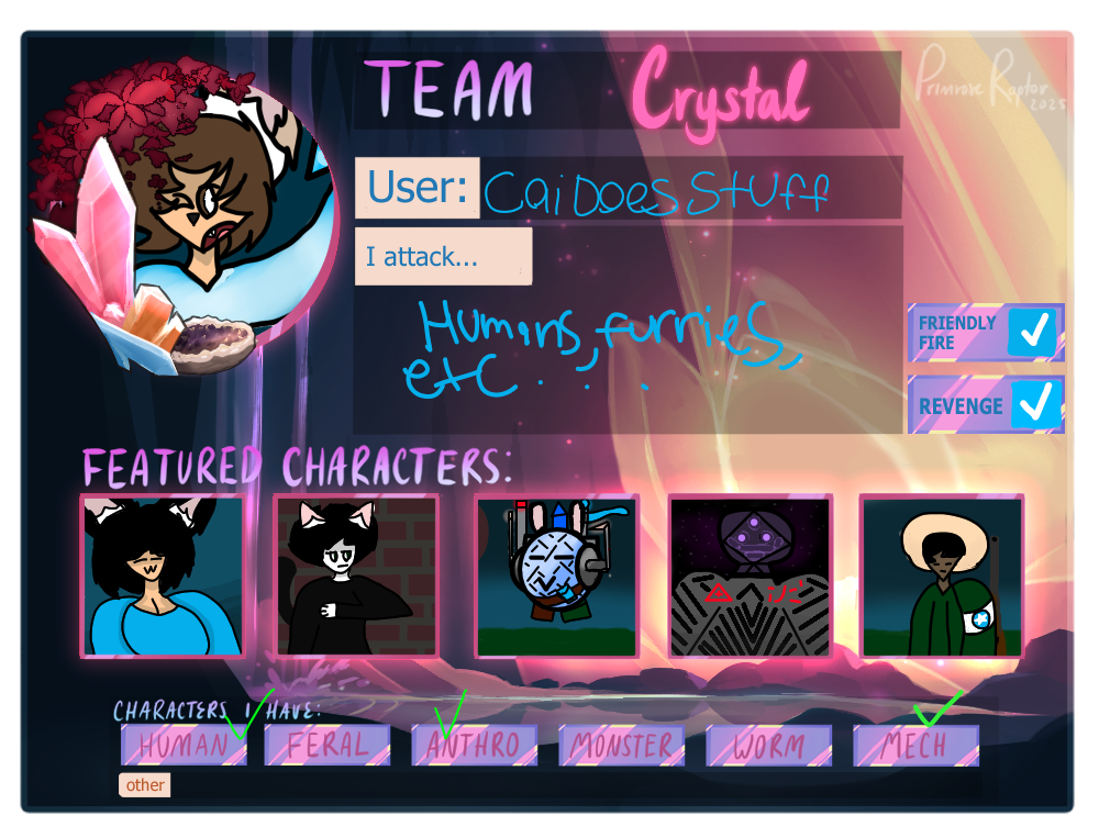 Team Crystals Card