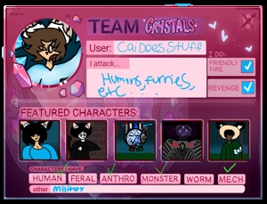 Team Crystals Card