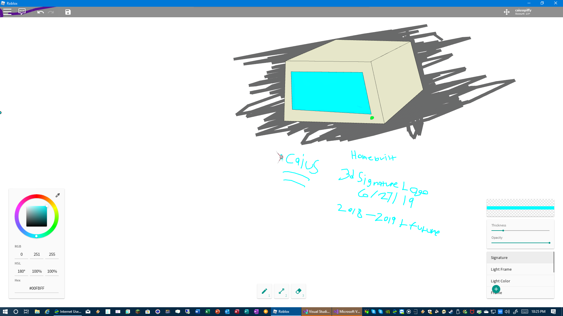 [ROBLOX] "3d" drawn logo with background.