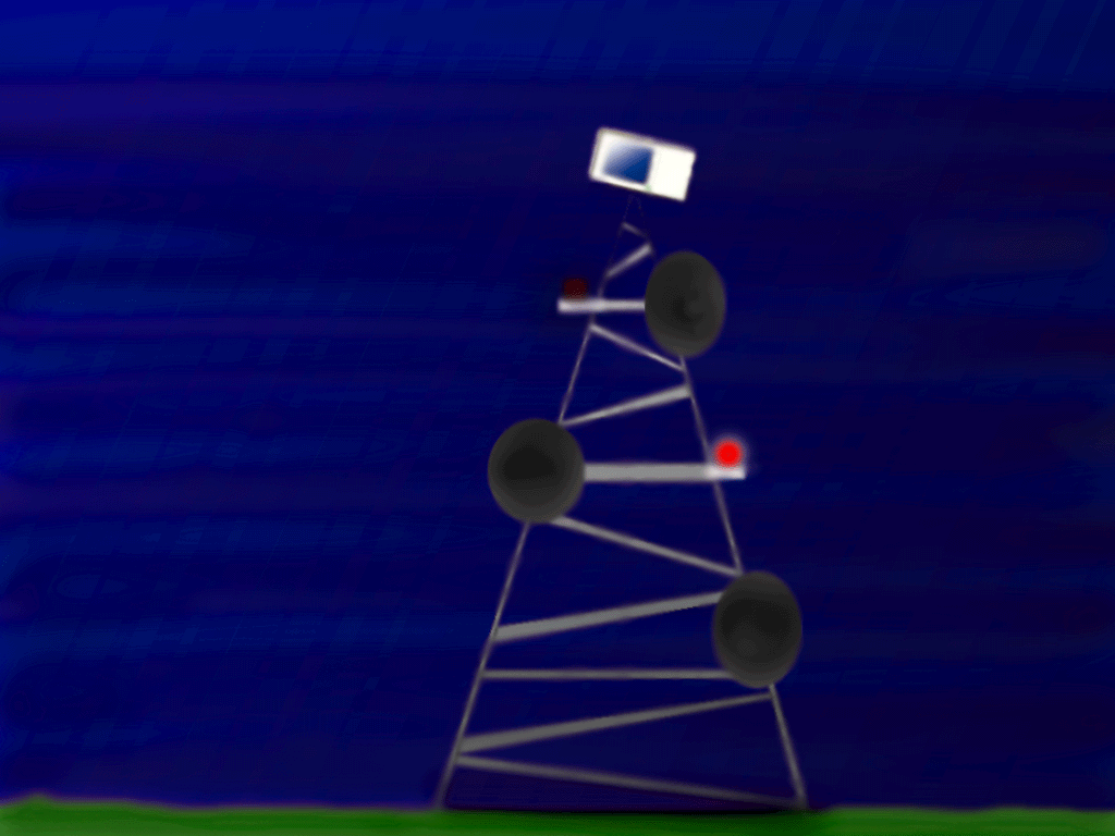 Animated radio tower