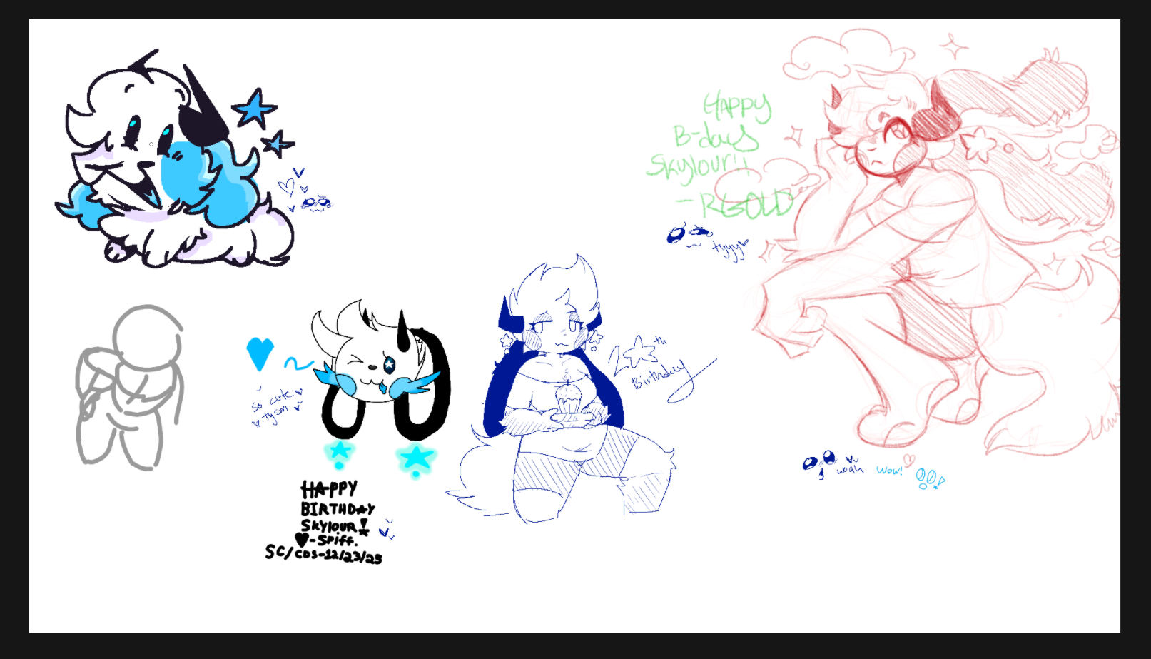 Sky Birthday Art Collab.