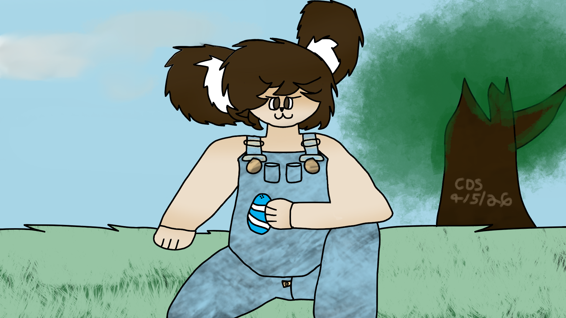 Easter rab except he's fucking burning up thanks to the summer heat in early april