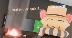 Spark's pc is on fire! [Birthday Art]