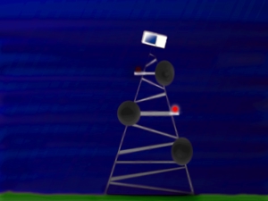 Animated radio tower